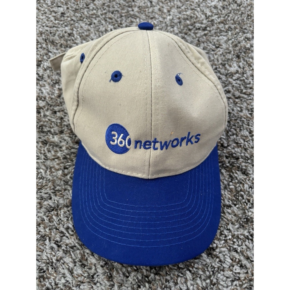 360 Networks Strapback Baseball Cap‎ Brown Blue Otto Cap